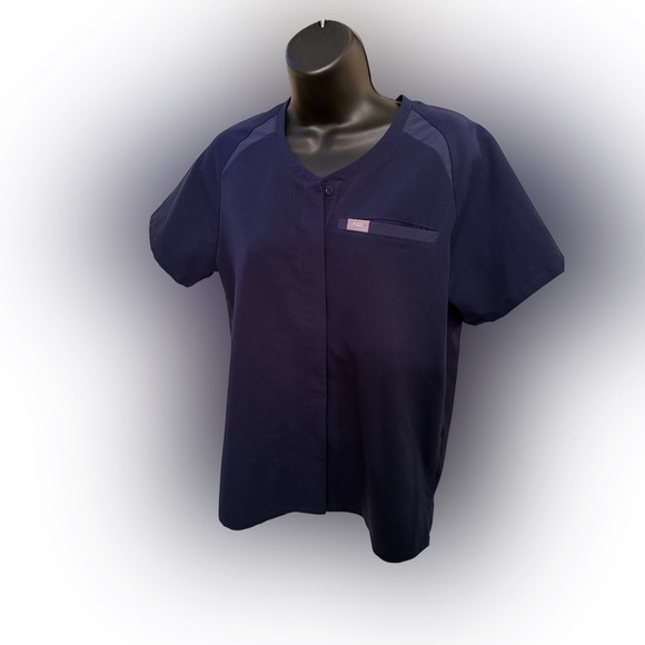 Figs Tela Scrub Top navy - Picture 2 of 8